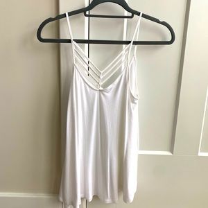 Express One Eleven white tank size Small